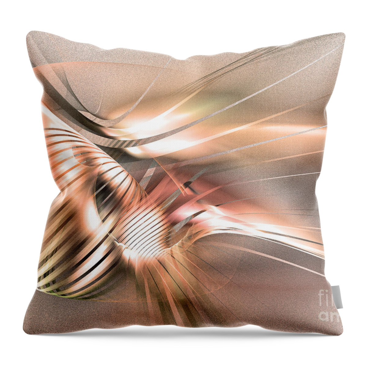 Art Throw Pillow featuring the digital art Found by Nile - Abstract art by Sipo Liimatainen
