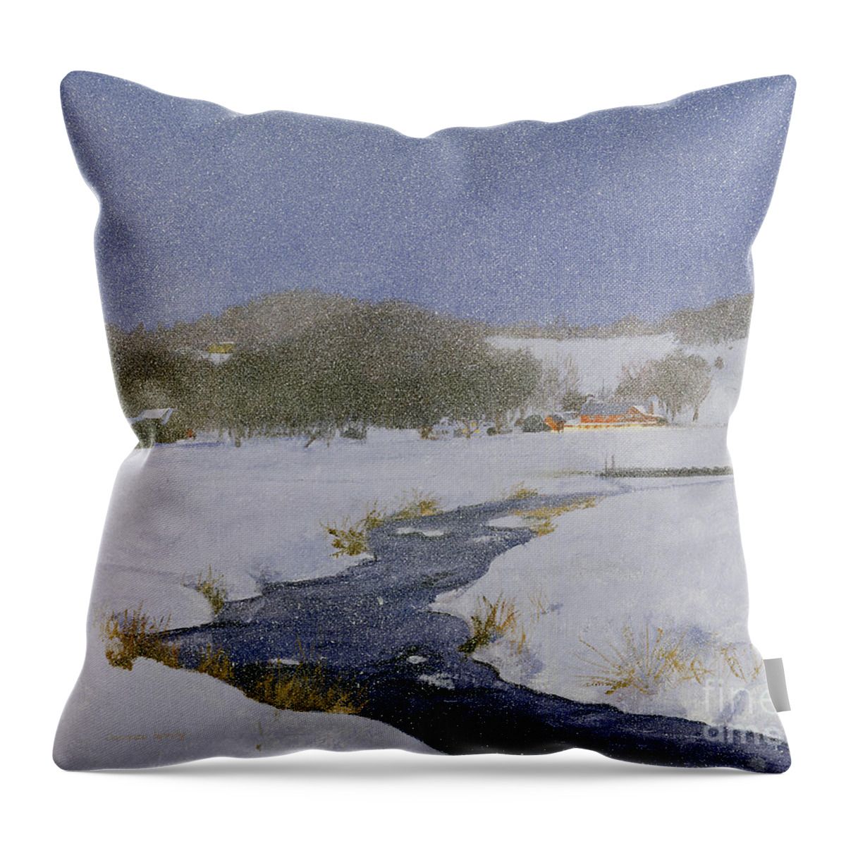 Vermont Throw Pillow featuring the painting Four O'Clock Milk by Candace Lovely