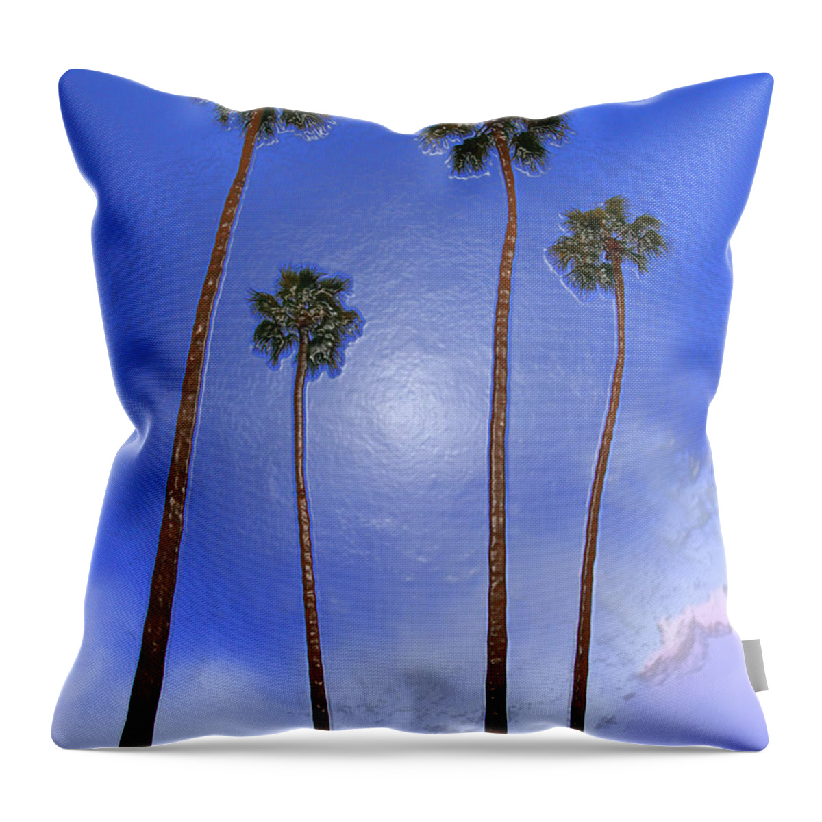 Palm Throw Pillow featuring the photograph Four Palms 2 by Andre Aleksis
