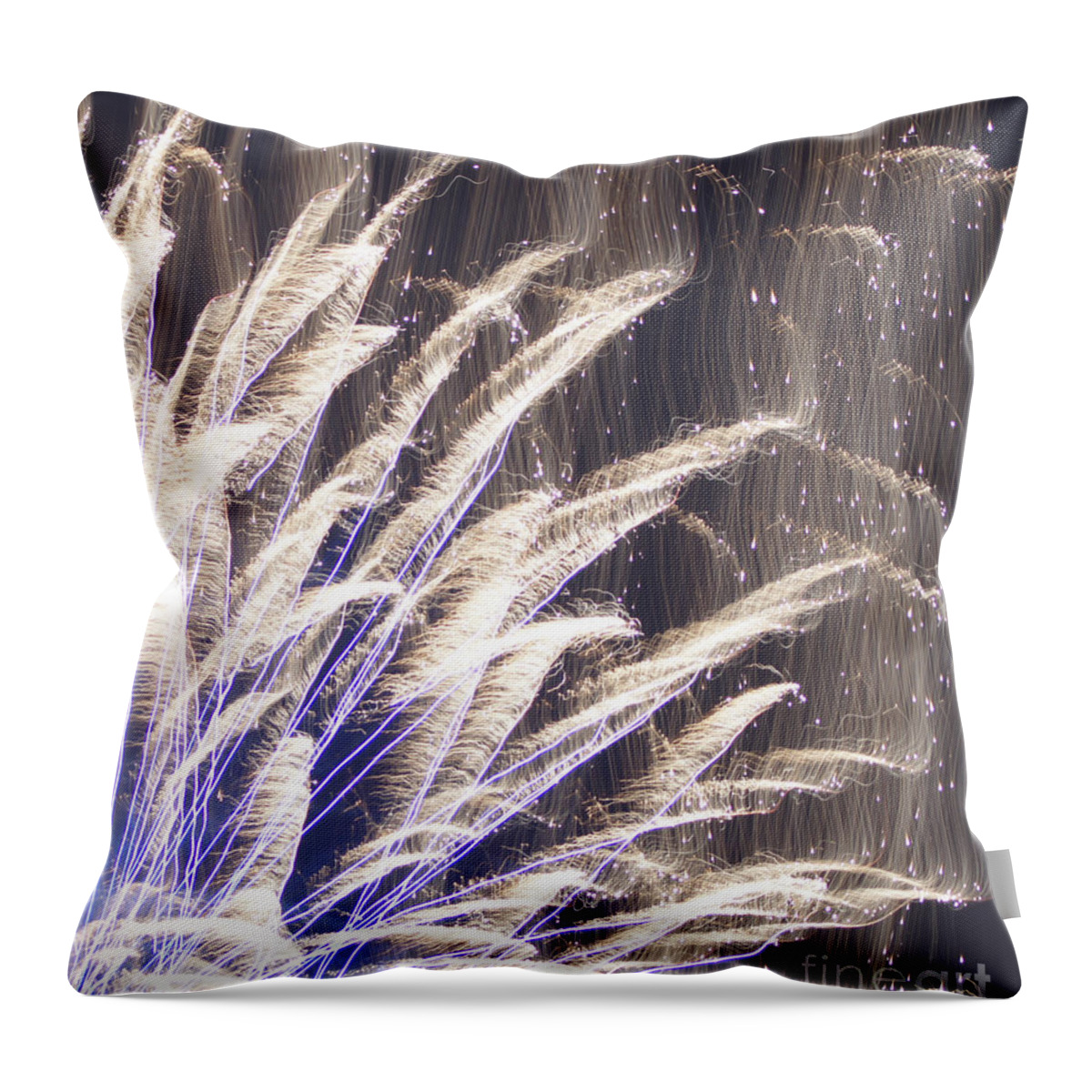 Fourth Of July Fireworks Throw Pillow featuring the photograph Fourth of July Fireworks by Robert E Alter Reflections of Infinity