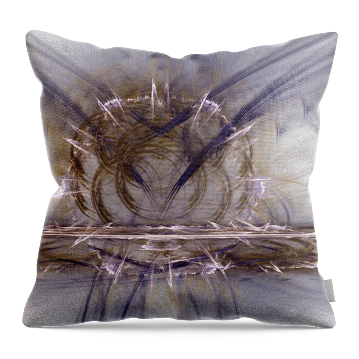 Fractal 107 Throw Pillow featuring the digital art Fractal 107 by Taylor Webb