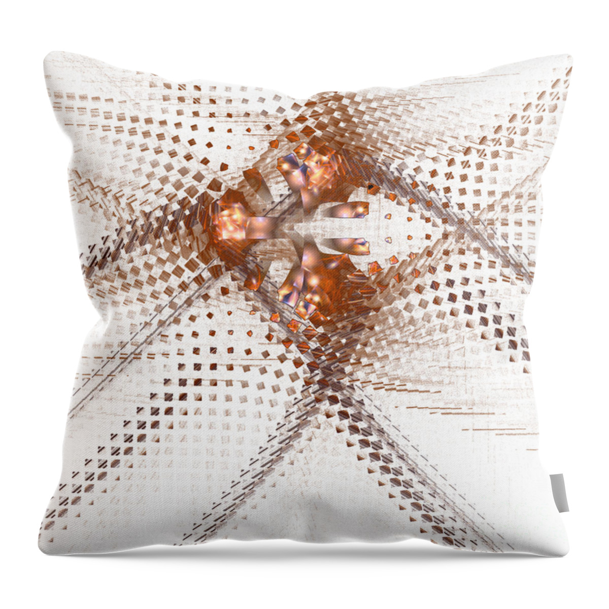 Fractal 161 Throw Pillow featuring the digital art Fractal 161 by Taylor Webb