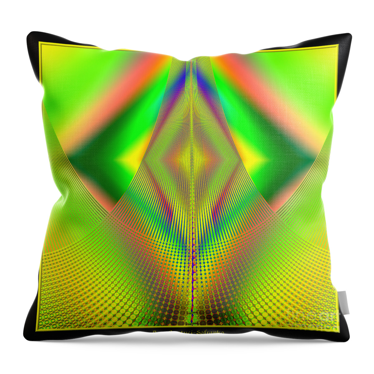 Mountains Throw Pillow featuring the digital art Fractal 32 Up Up and Away by Rose Santuci-Sofranko