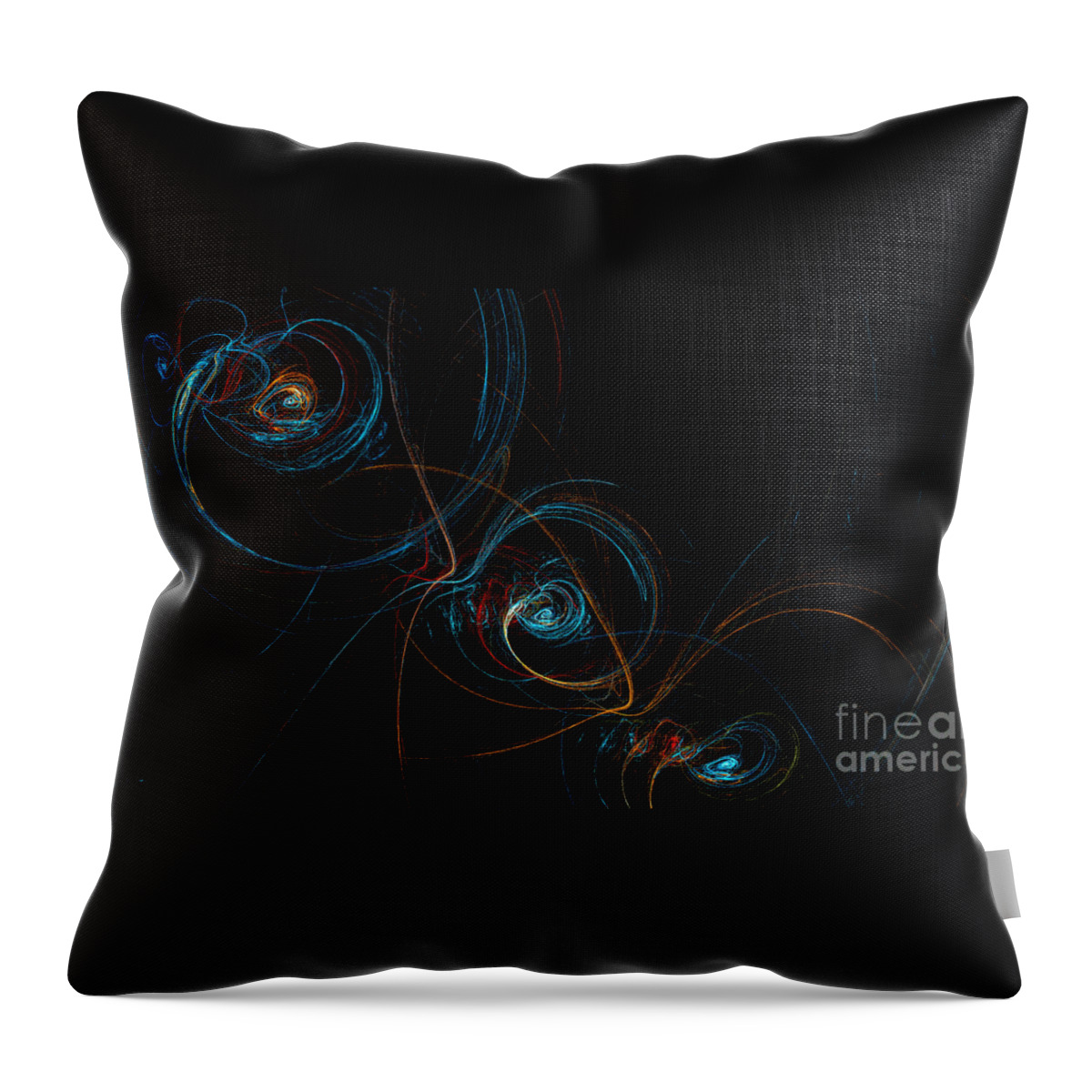 Fractal Throw Pillow featuring the digital art Fractal 8 Whoosh by Alys Caviness-Gober