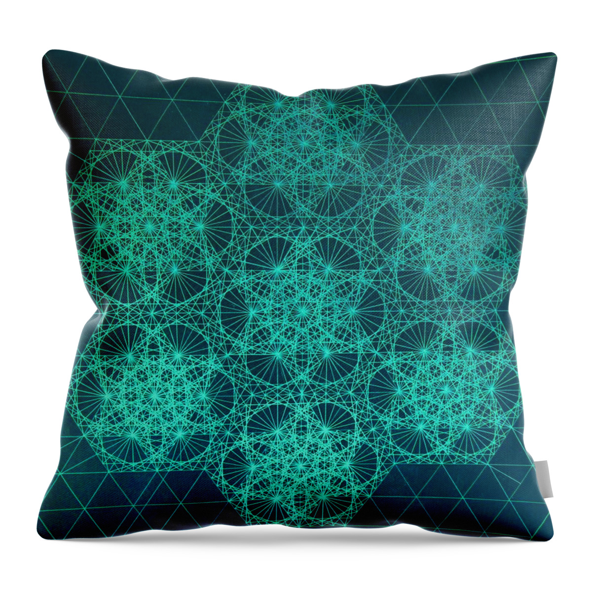 Jason Throw Pillow featuring the drawing Fractal Interference by Jason Padgett