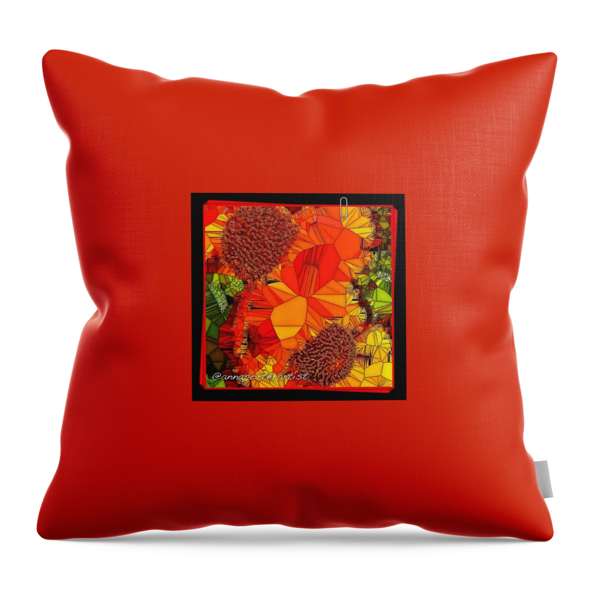 Flowersofinstagram Throw Pillow featuring the photograph Fractals, A Digital Painting By by Anna Porter