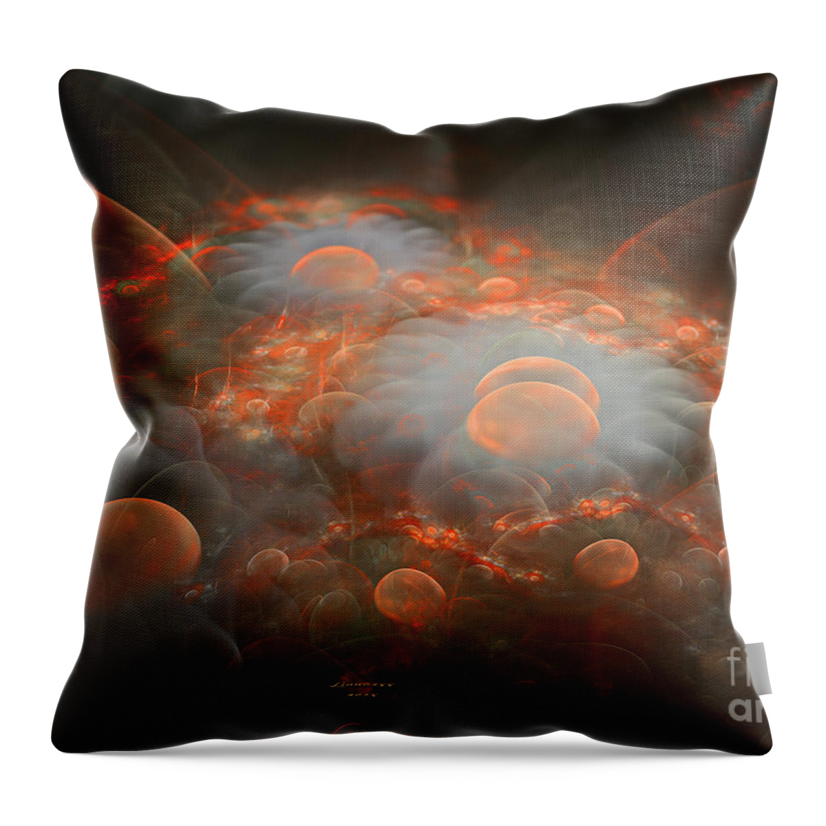Ractal Throw Pillow featuring the digital art Fractals In The Valley by Melissa Messick