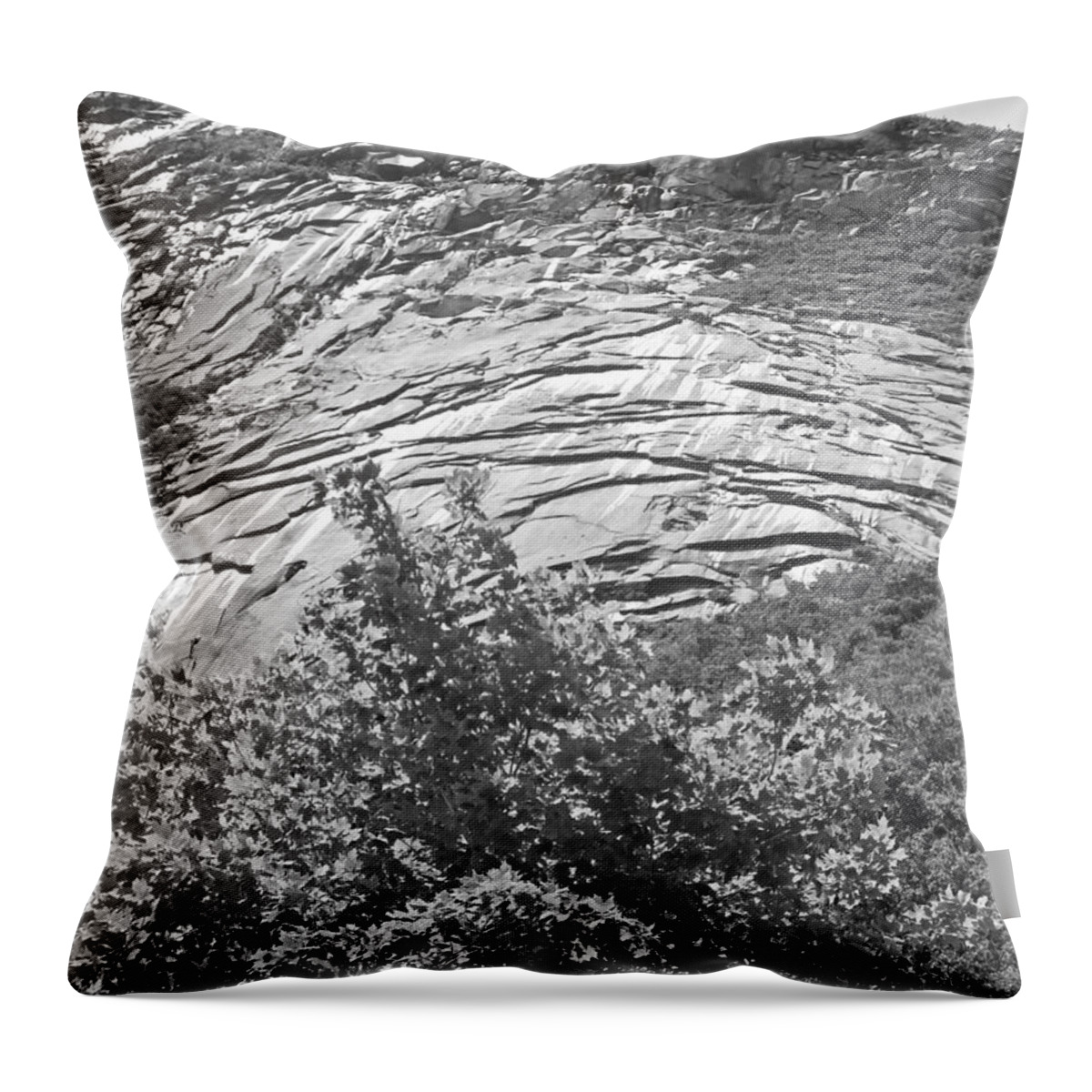 Bw Image Throw Pillow featuring the photograph Franconia Notch Mountain Face NH by Lizi Beard-Ward