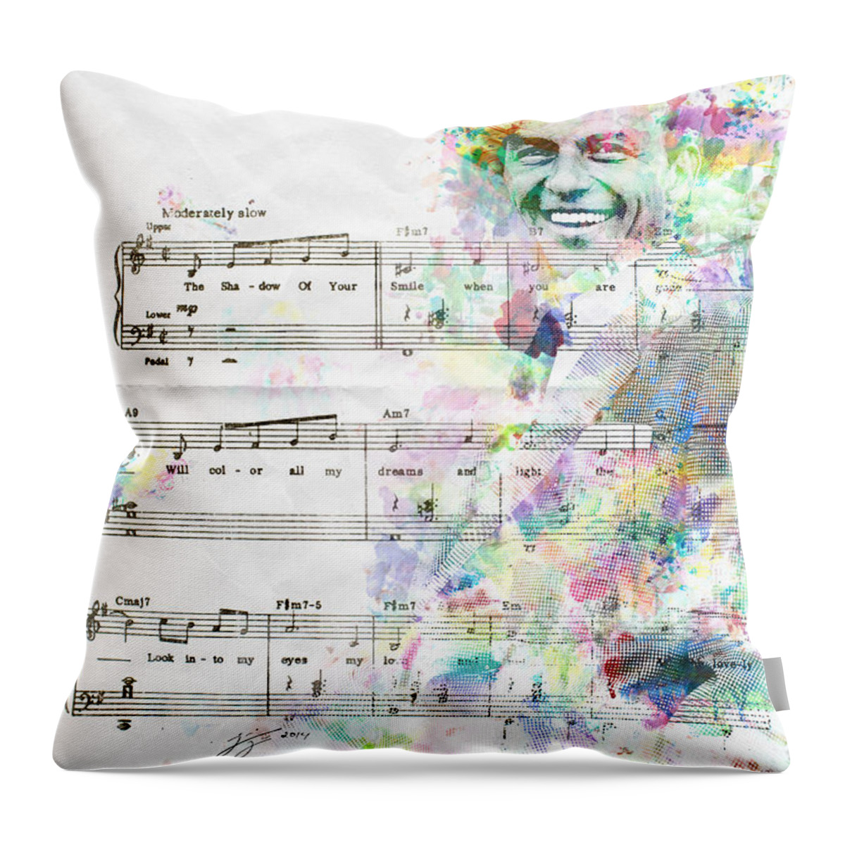 Frank Throw Pillow featuring the painting Frank Sinatra by Jonas Luis