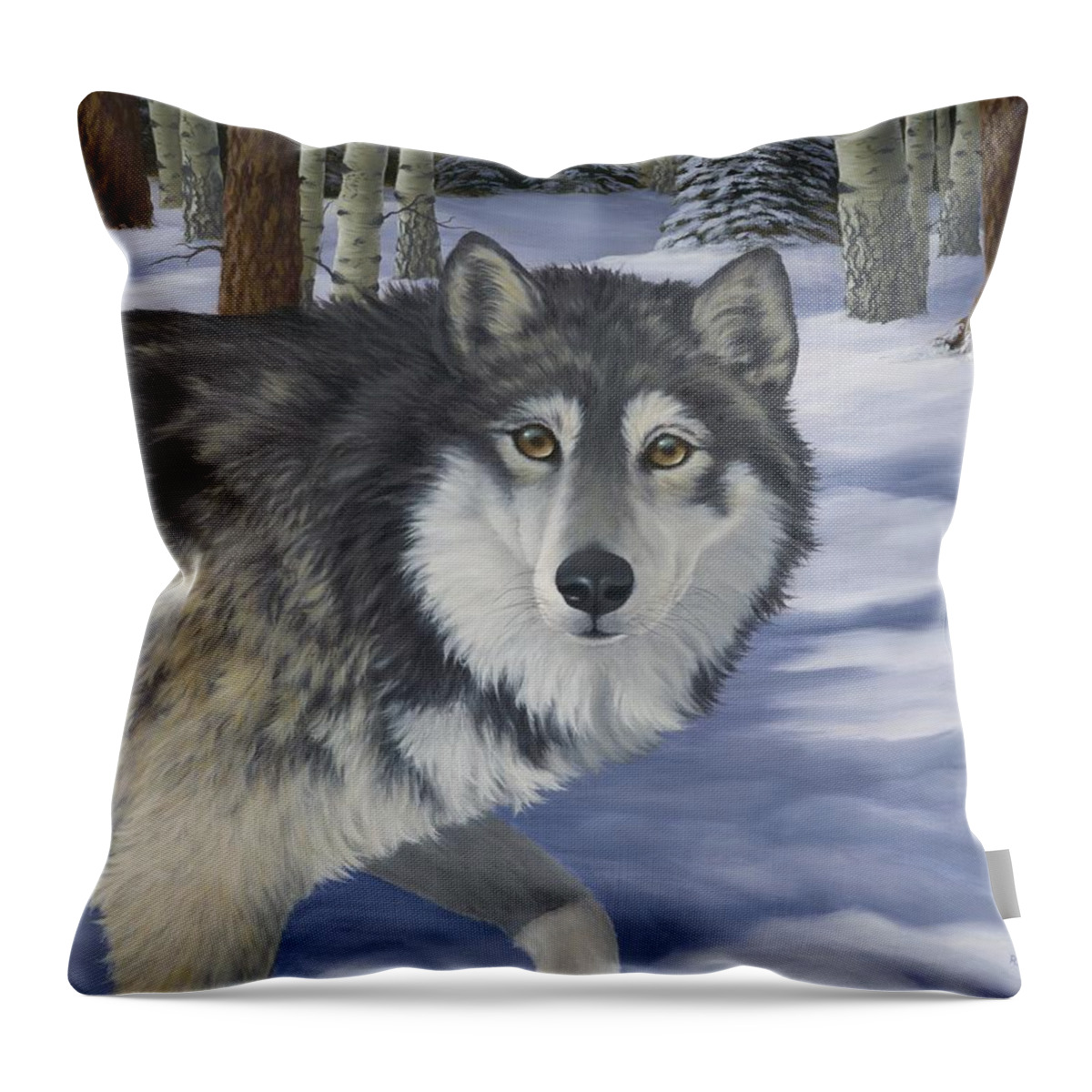 Animals Throw Pillow featuring the painting Free Spirit by Rick Bainbridge