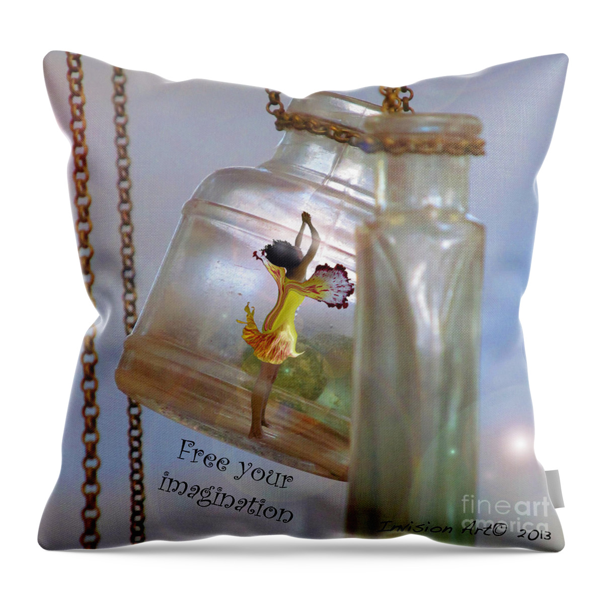 Fairy Throw Pillow featuring the photograph Free Your Imagination by Bobbie S Richardson