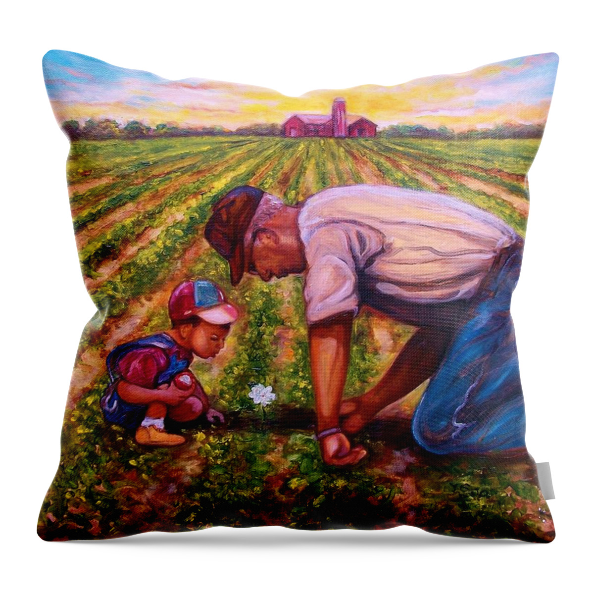 Emery Franklin Throw Pillow featuring the painting Freedom by Emery Franklin