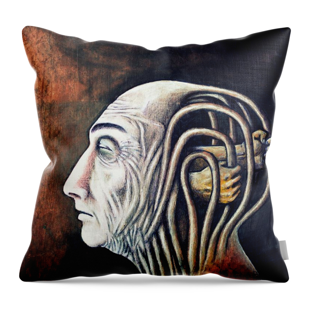 Mental Prison Throw Pillow featuring the digital art Freedom Of Compulsions Habits And Addictions by Paulo Zerbato