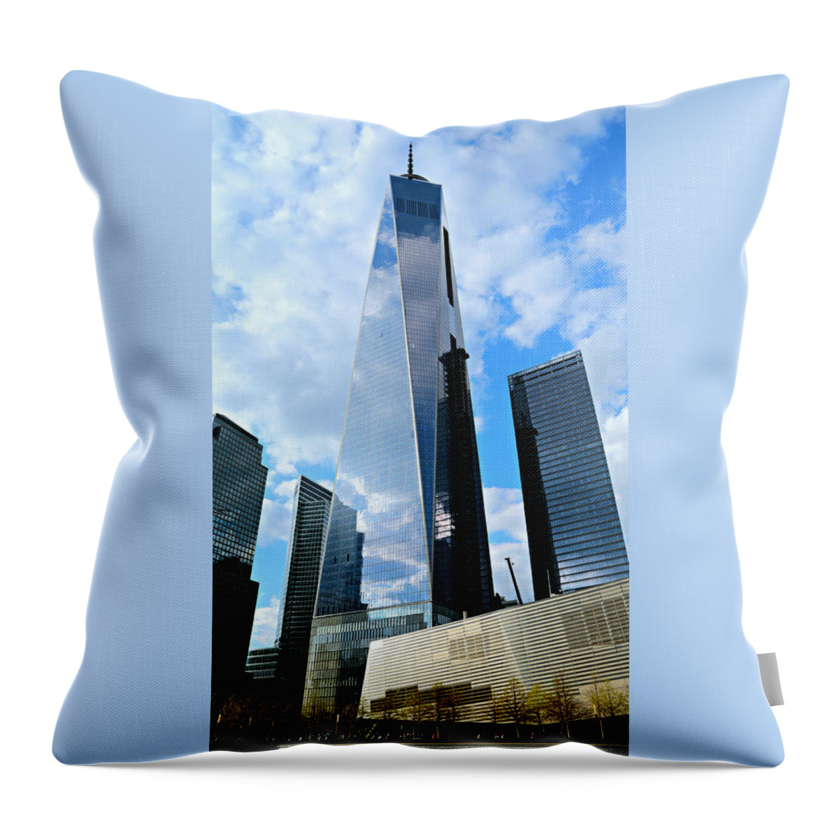 New York City Throw Pillow featuring the photograph Freedom Tower by Stephen Stookey