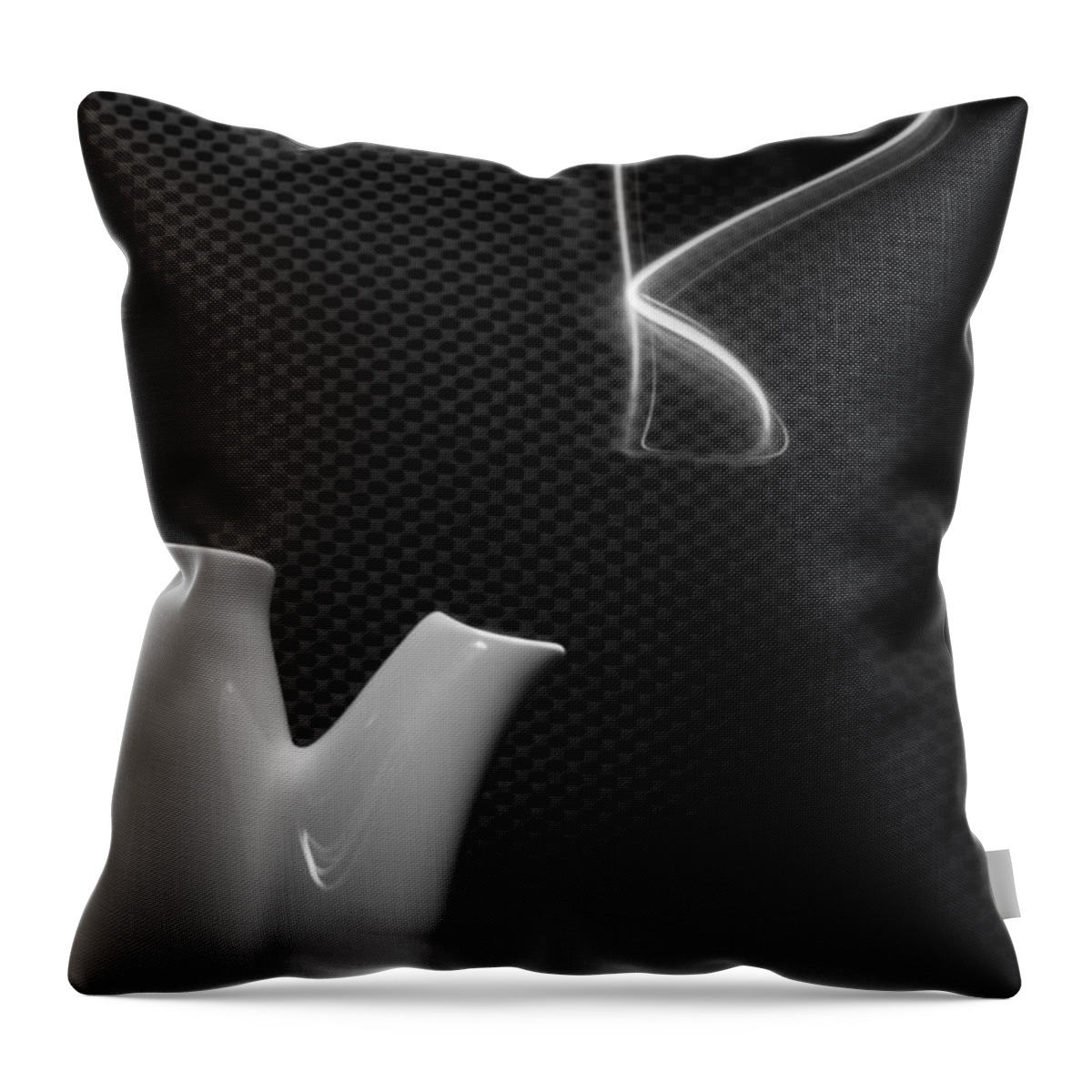 Abstracts Throw Pillow featuring the photograph Fresh Pot of Coffee- Light Painting by Steven Milner