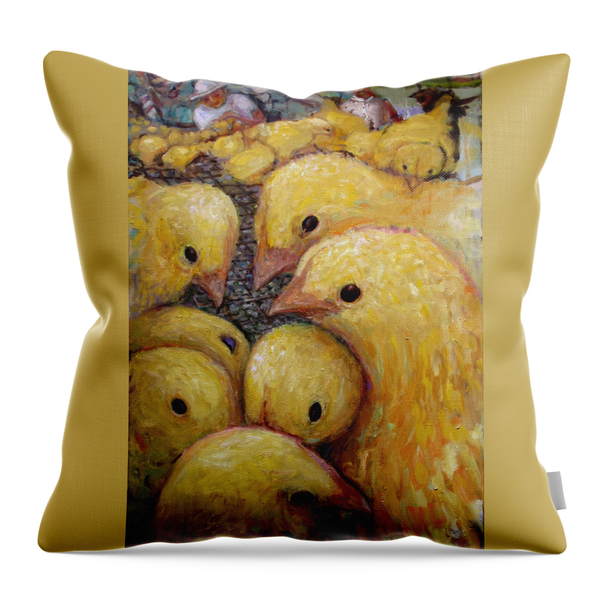 Primary Colors Throw Pillow featuring the painting Frier's by Paul Emory