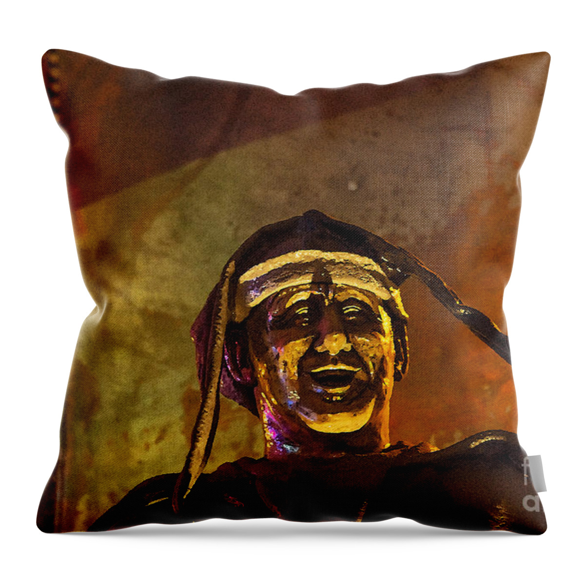 Steampunk Museum Throw Pillow featuring the photograph Frightened 4 by Bob Phillips