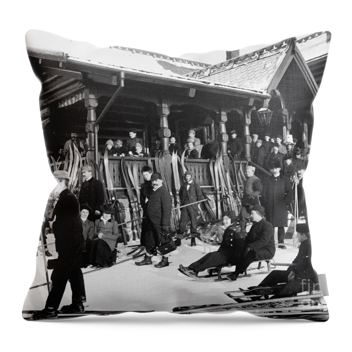 Exterior Throw Pillow featuring the photograph Frognerseteren by O Vaering