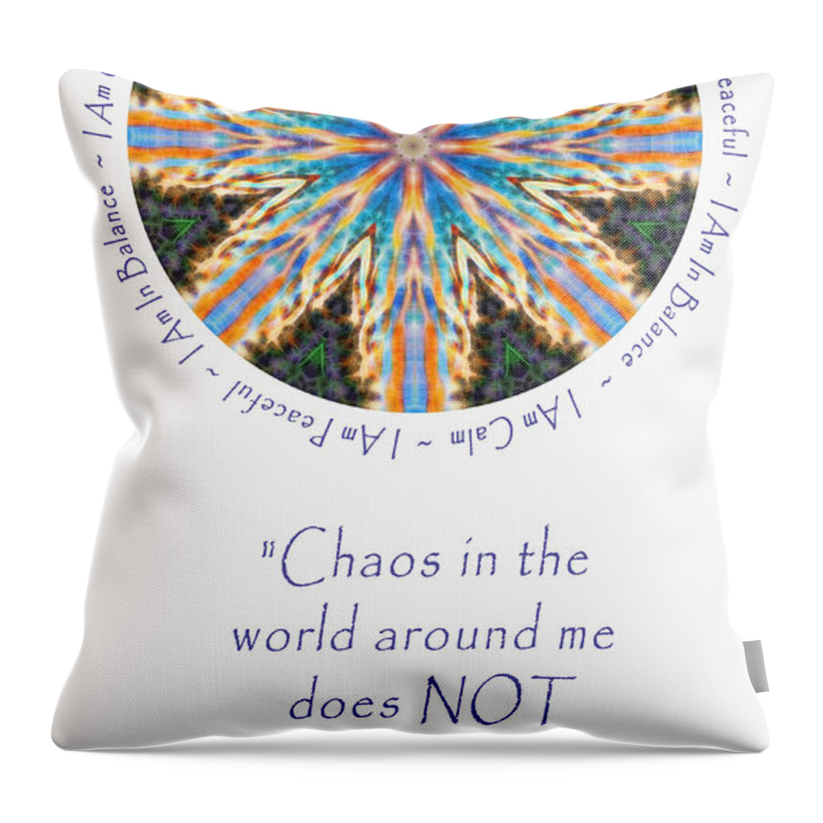 Calm Throw Pillow featuring the digital art From Chaos to Calm by Beth Venner