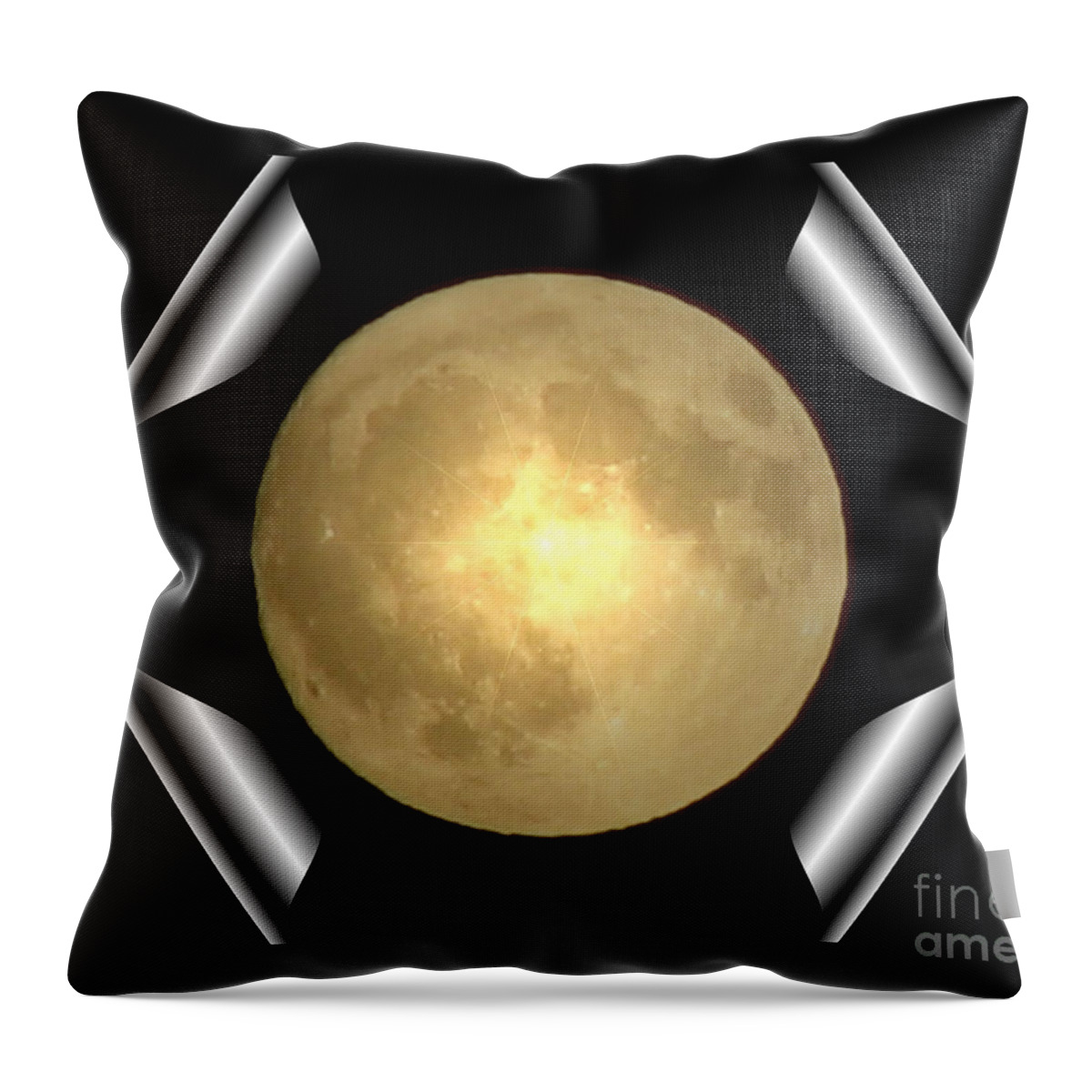 Moon Throw Pillow featuring the photograph Full Moon Unfolding by Rose Santuci-Sofranko