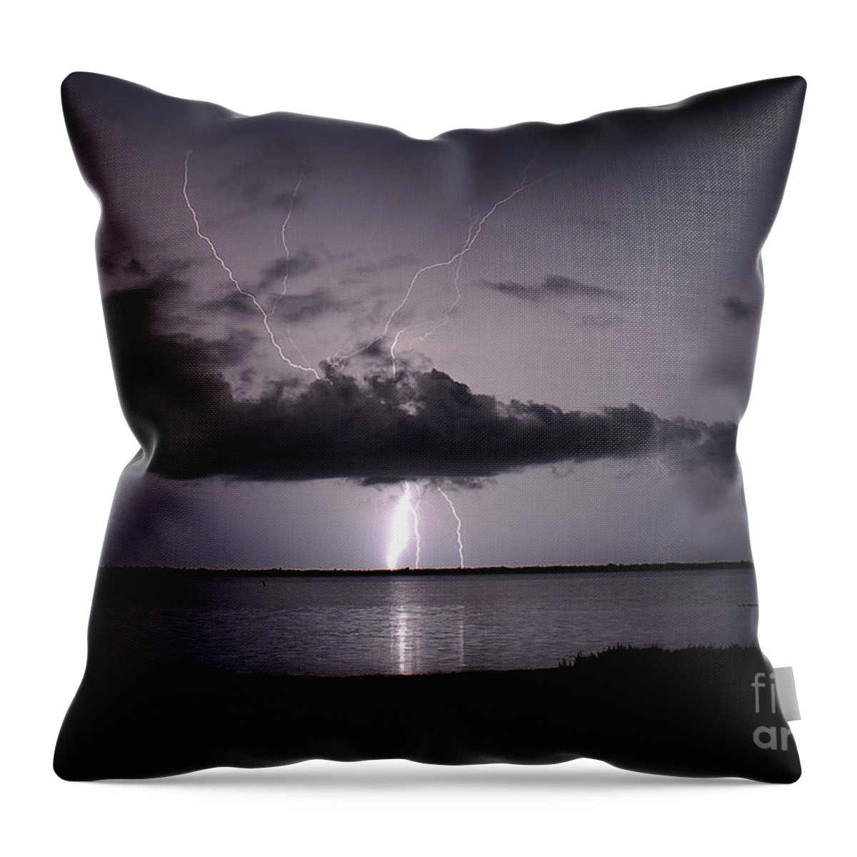 Pine Island Throw Pillow featuring the photograph Full Power by Quinn Sedam