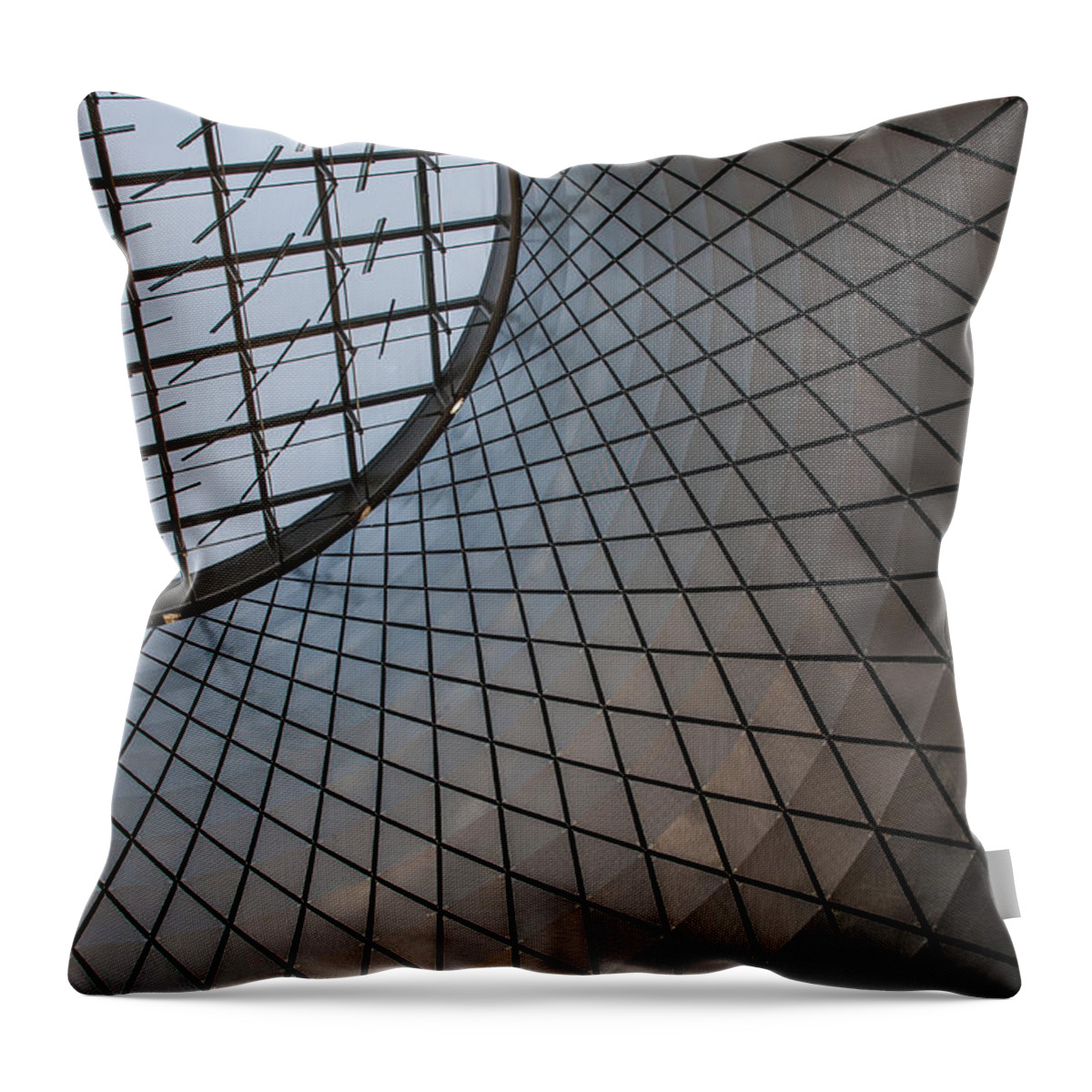 Fulton Hub Throw Pillow featuring the photograph Fulton Center 3 by Roni Chastain
