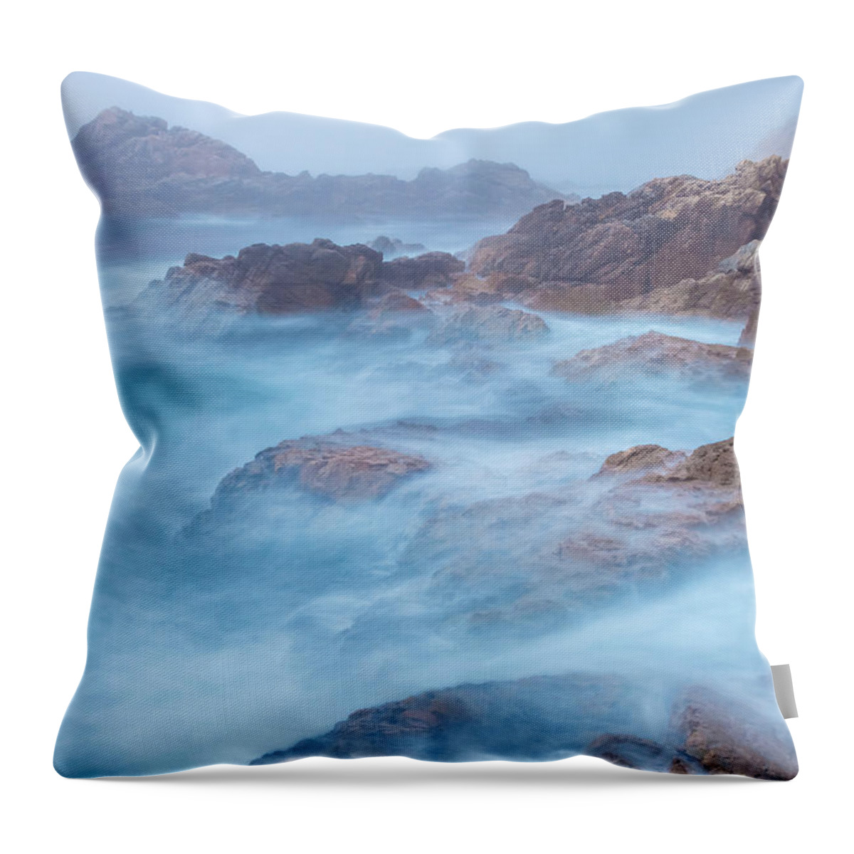 American Landscapes Throw Pillow featuring the photograph Furious Sea by Jonathan Nguyen