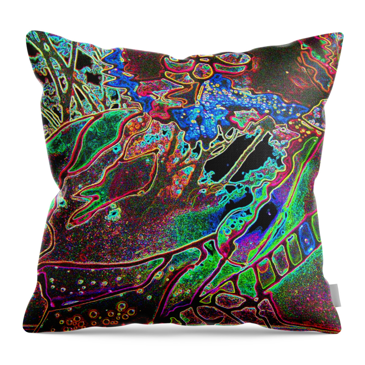 Jerry Throw Pillow featuring the photograph In And Out Of The Garden Stained Glass by Susan Carella