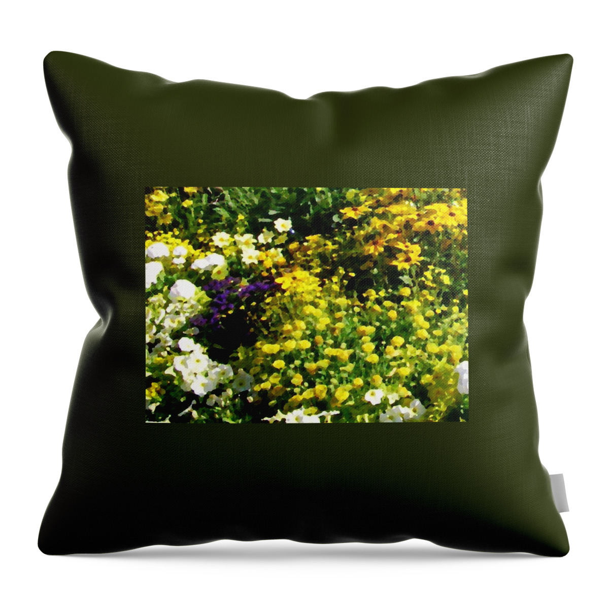 Luxembourg Garden Throw Pillow featuring the photograph Garden Flowers by Oleg Zavarzin