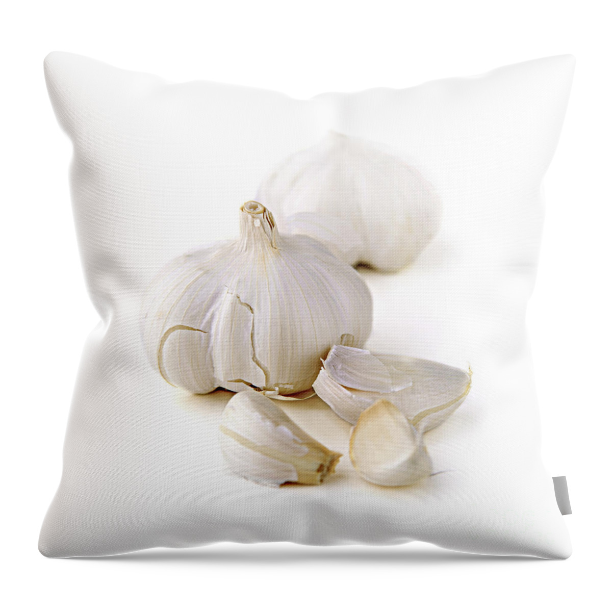 Garlic Throw Pillow featuring the photograph Garlic by Elena Elisseeva