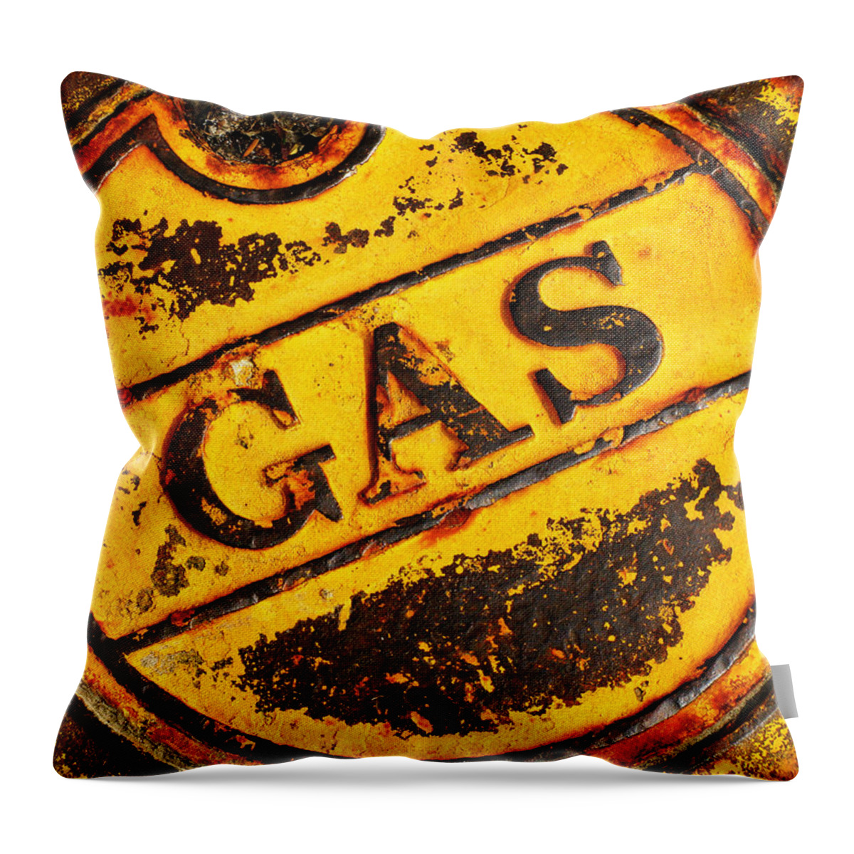 Gas Throw Pillow featuring the photograph GAS by Randi Kuhne