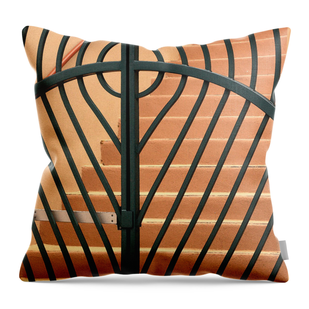Gates Throw Pillow featuring the photograph Gated by Art Block Collections