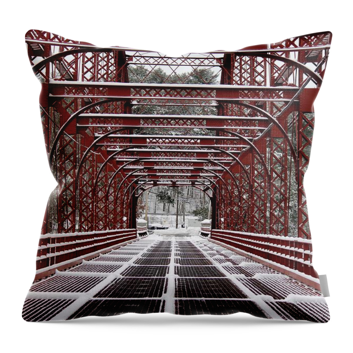 Bridge Throw Pillow featuring the photograph Gateway by Lily K