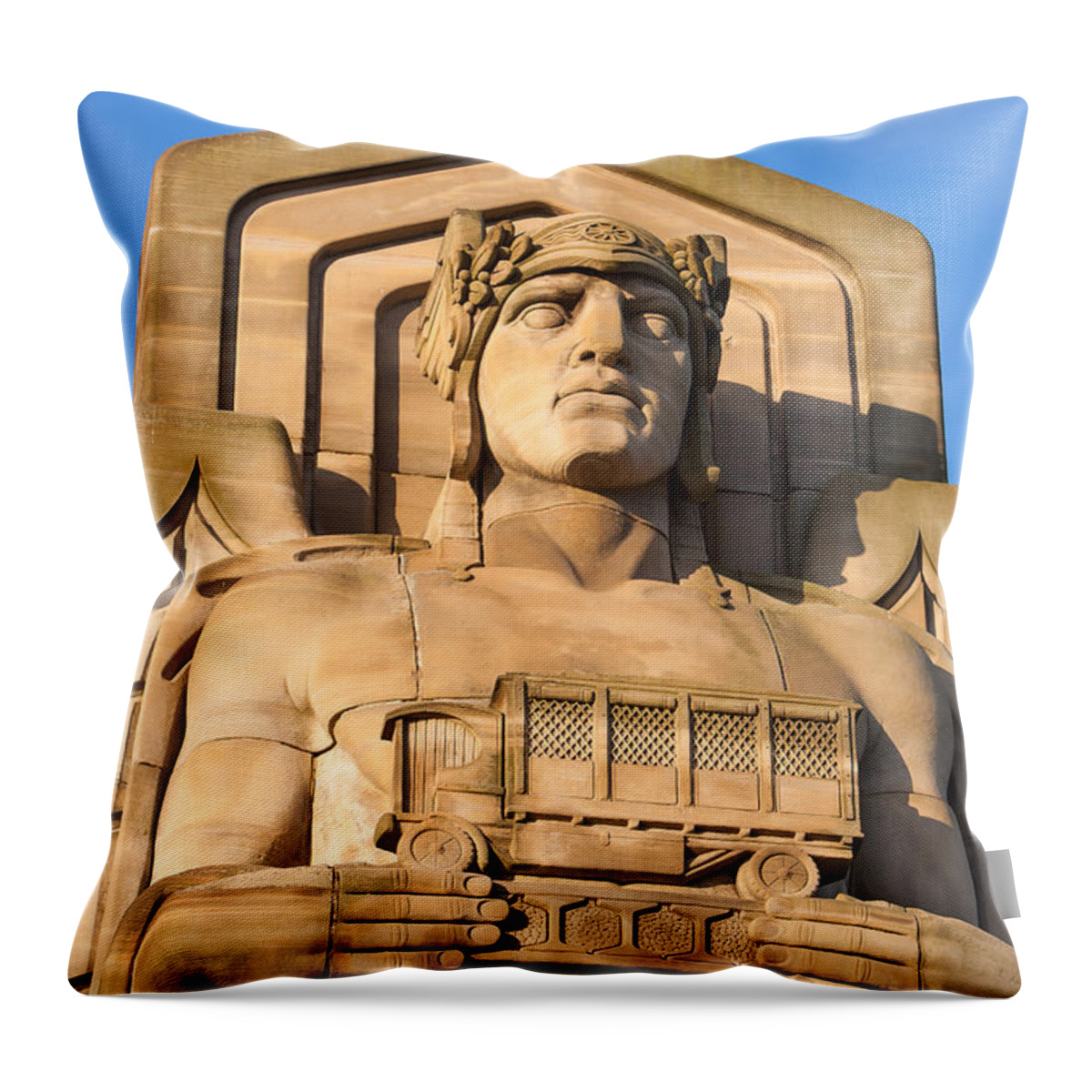Clarence Holmes Throw Pillow featuring the photograph Guardian of Traffic I by Clarence Holmes