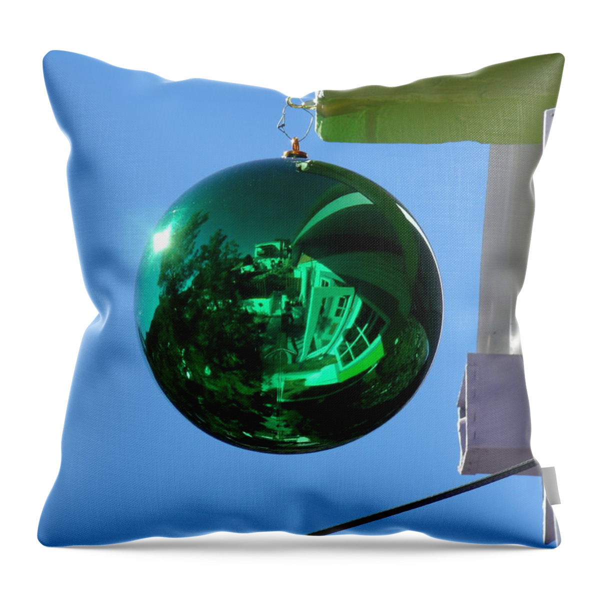 David S Reynolds Throw Pillow featuring the photograph Gazing Ball by David S Reynolds