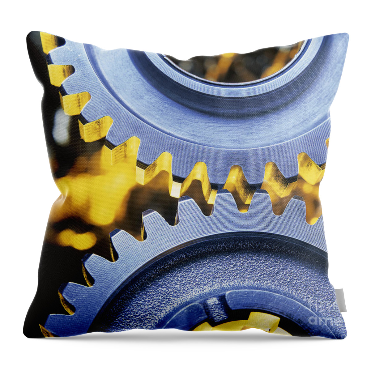 Wheel Throw Pillow featuring the photograph Gear Cogwheels by Terry Why/Tierbild Okapia