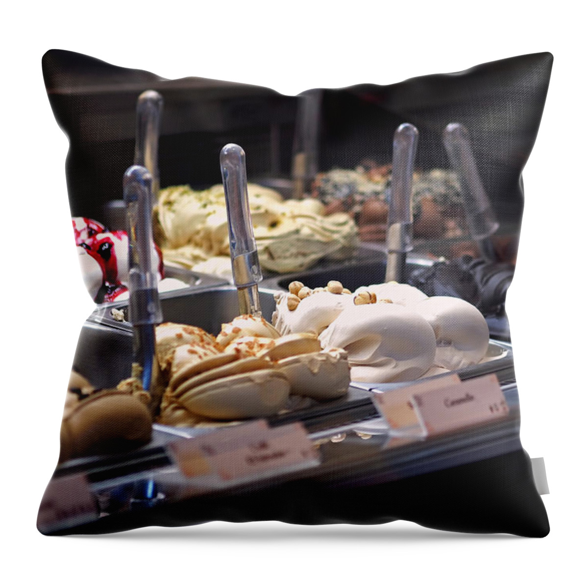 Ice Cream Throw Pillow featuring the photograph Gelato by Rona Black