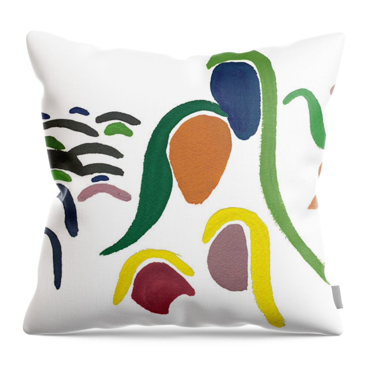 Contemporary Throw Pillow featuring the painting Generations by Bjorn Sjogren