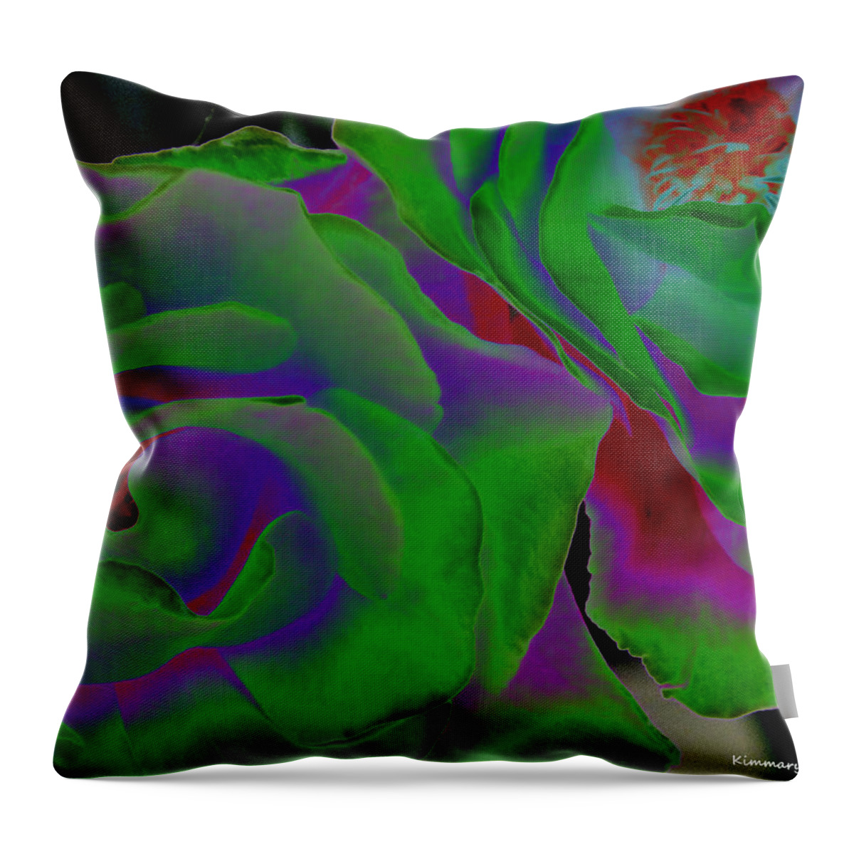 Botanical Throw Pillow featuring the photograph Gentle Camelias by Kimmary MacLean