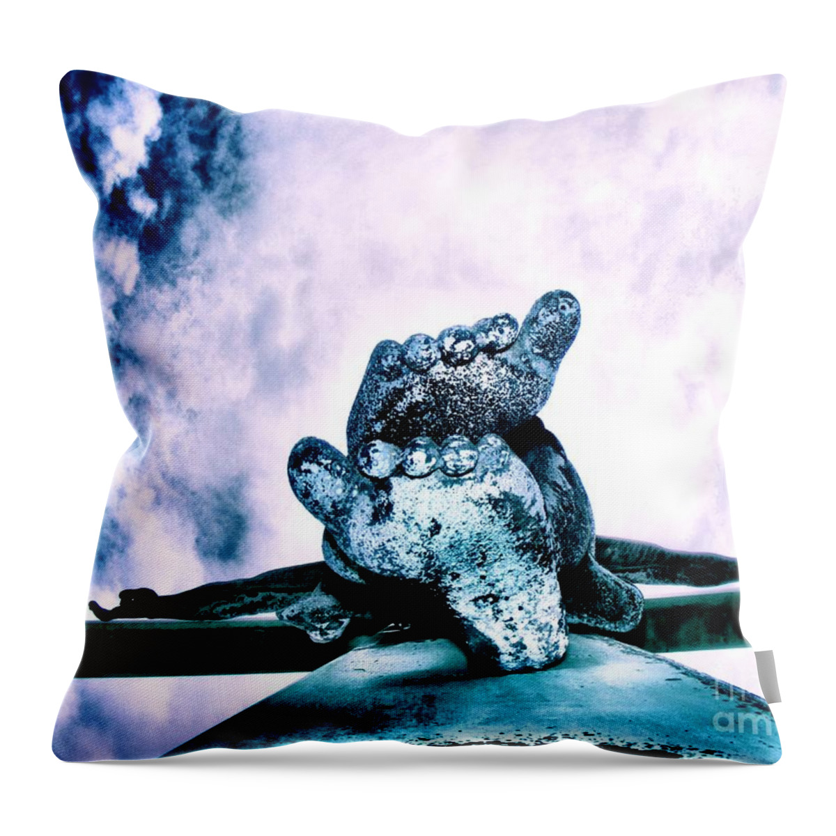 Cemetery Throw Pillow featuring the photograph Gently off the edge by Heather King
