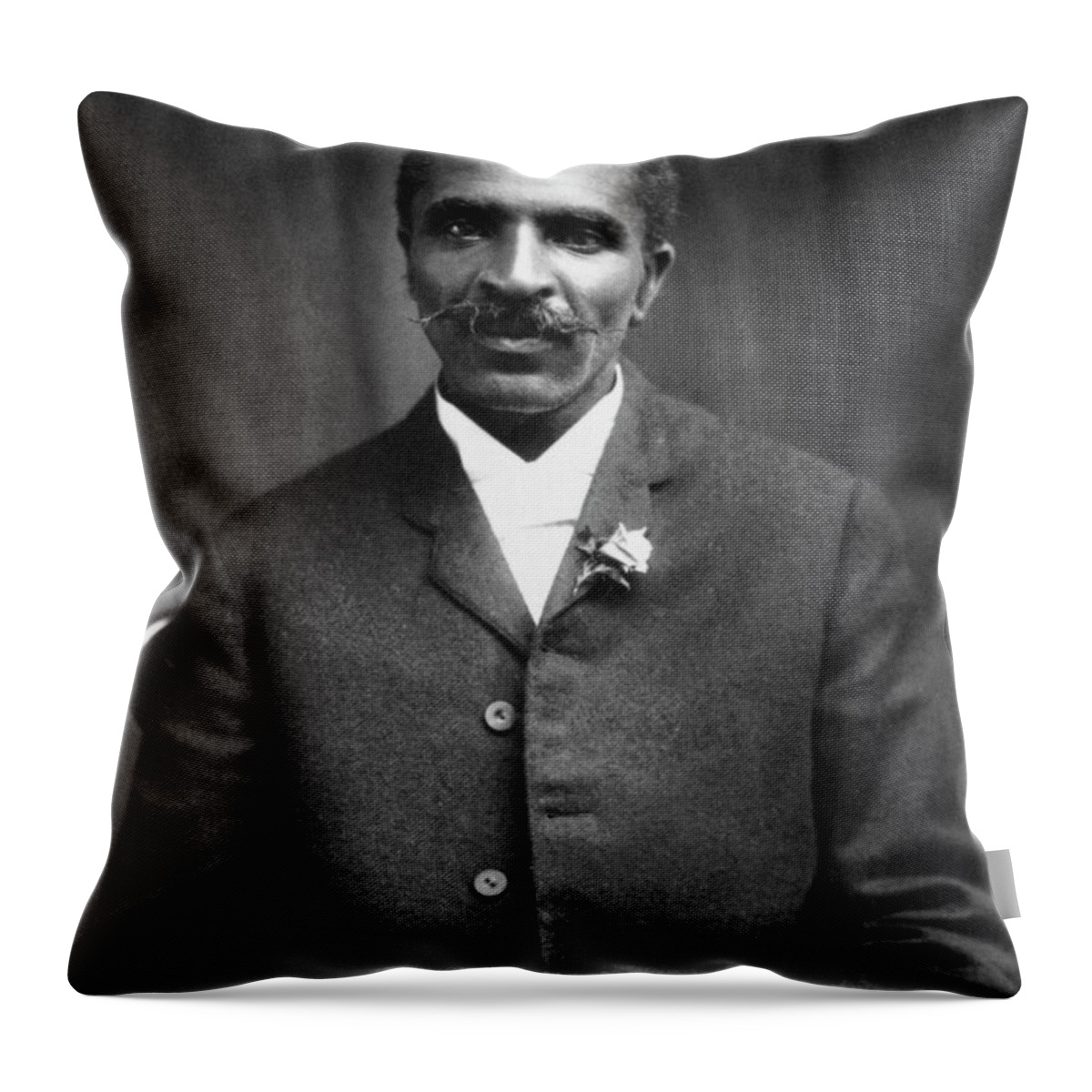 1903 Throw Pillow featuring the photograph George Washington Carver (c1864-1943) by Granger