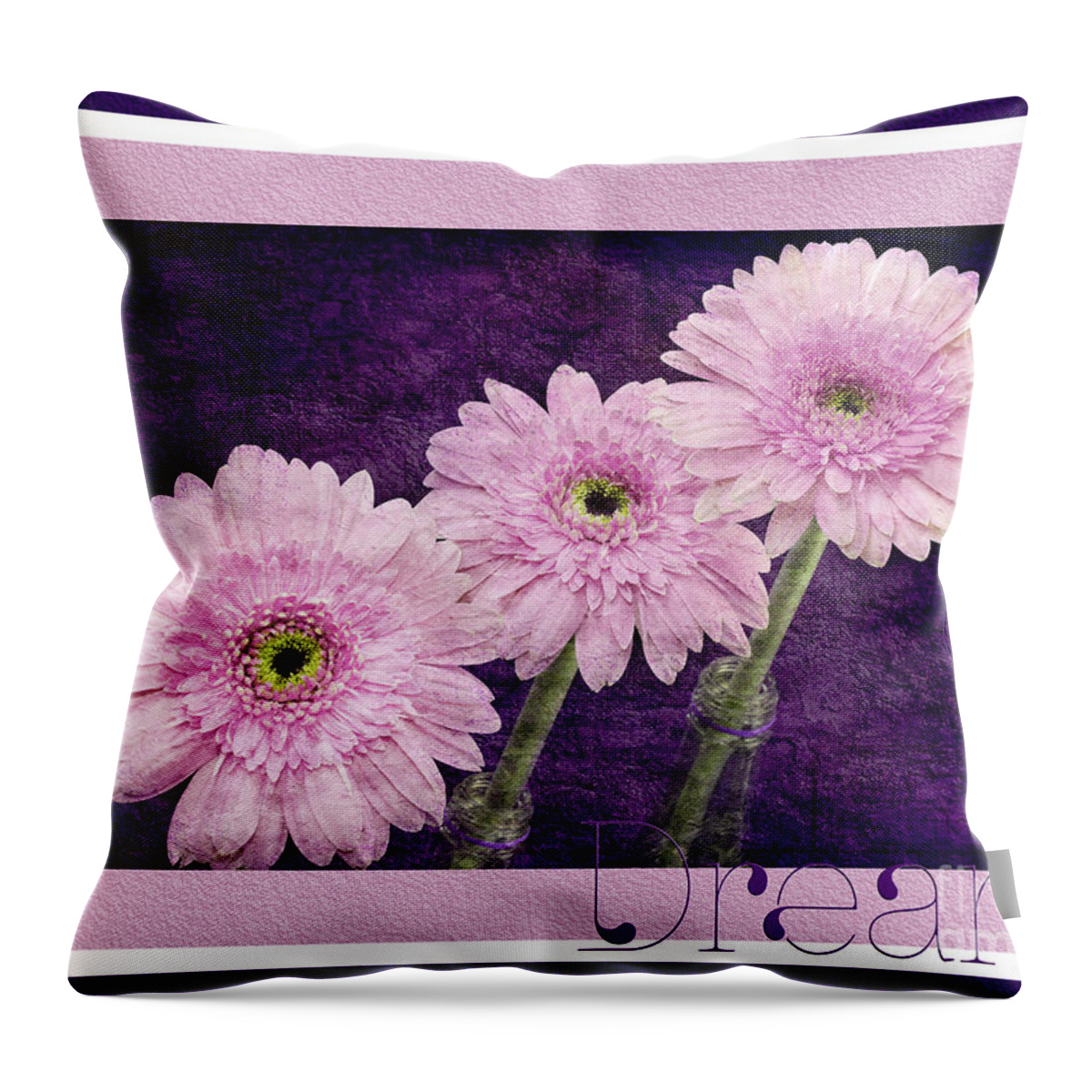 Gerber Throw Pillow featuring the photograph Gerber Daisy Dream 7 by Andee Design