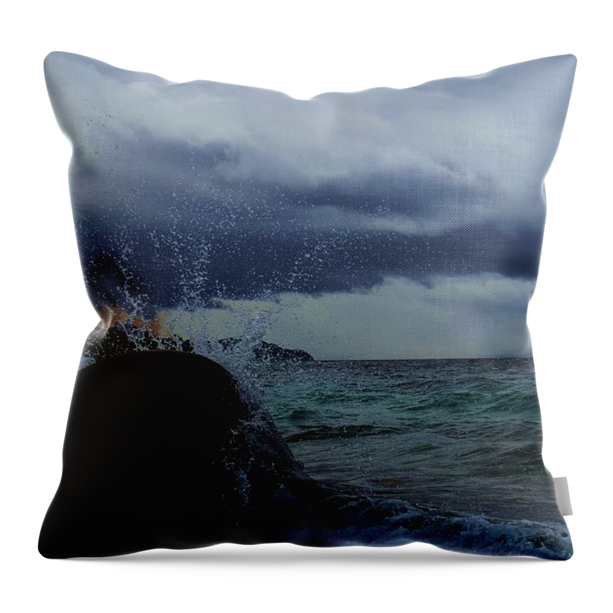 Lake Tahoe Throw Pillow featuring the photograph Get Splashed by Sean Sarsfield