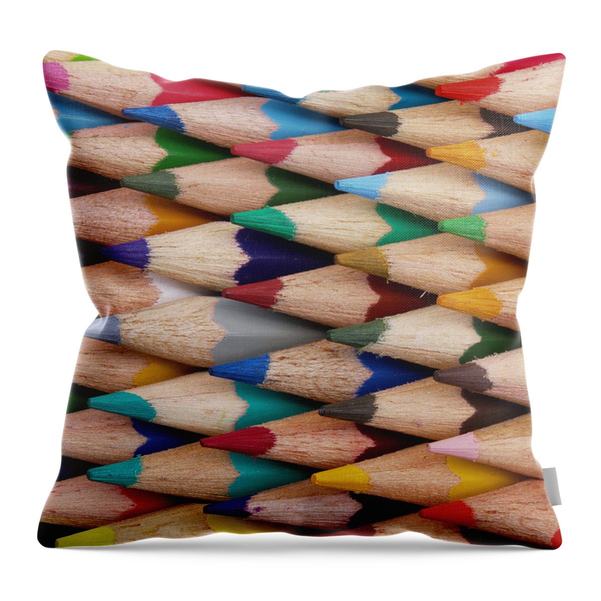 Pencil Throw Pillow featuring the digital art Get the point by Ron Harpham