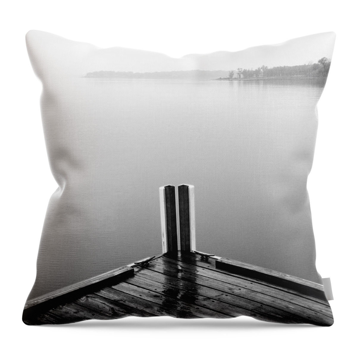 Dock Throw Pillow featuring the photograph Ghost by Brian Duram