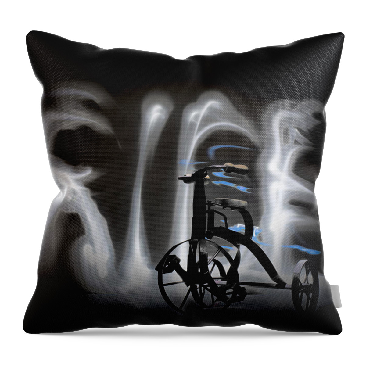 Bear Throw Pillow featuring the digital art Ghost Rider by Susan Stone