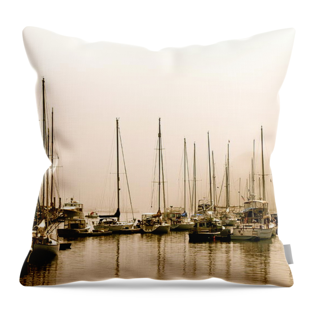 Camden Throw Pillow featuring the photograph Ghost Ships by Corinne Rhode