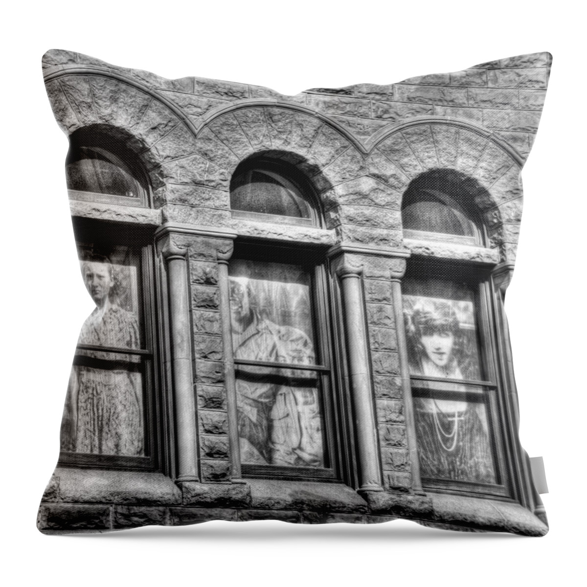 Architecture Throw Pillow featuring the photograph Ghosts by Mark Alder