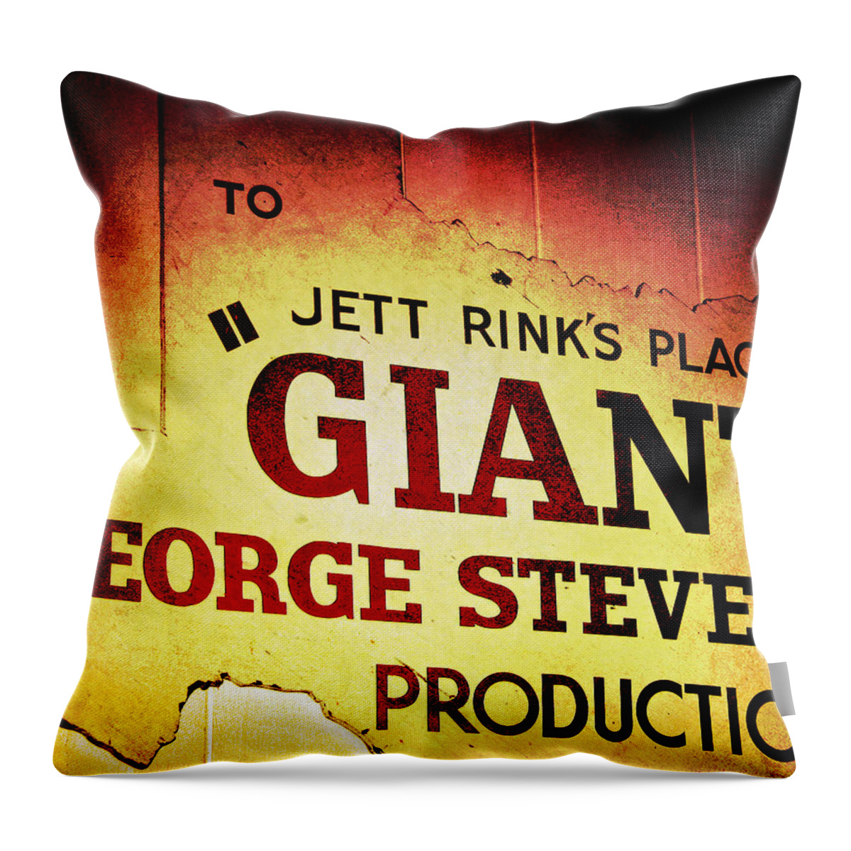 Sign Throw Pillow featuring the photograph Giant by Trish Mistric