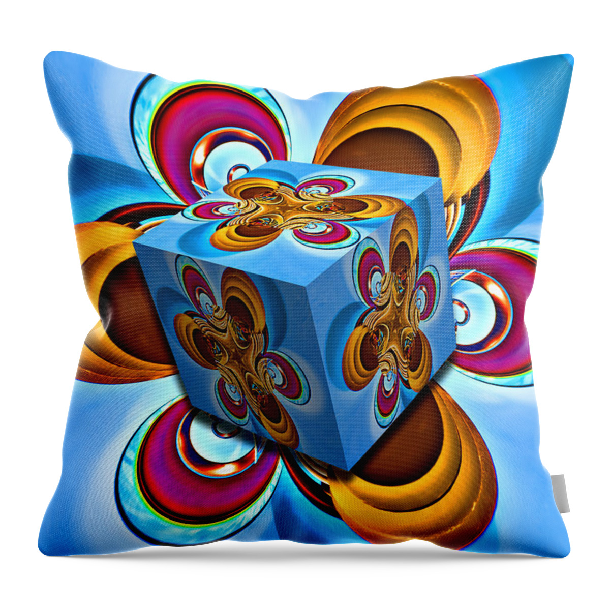 Fantasy Throw Pillow featuring the digital art Gift Wrapped by Maria Coulson